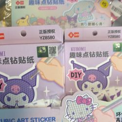 Sanrio Kuromi DIY Bling 4pc Stickers