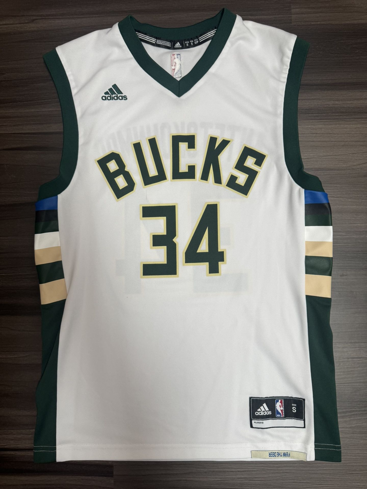 Adidas Giannis Antetokounmpo #34 Milwaukee Bucks 2016 NBA Jersey Adult Small