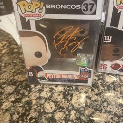 Funko Pop Peyton Manning Number 37 Signed With Coa