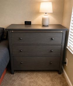 3-Drawer Dark Gray Dresser