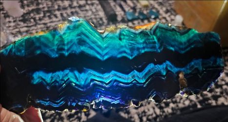🫟 Crystals | Rare Black Rose Fluorite Slab 🫟