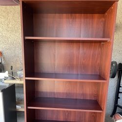 Five shelf bookcase- Cherry Wood