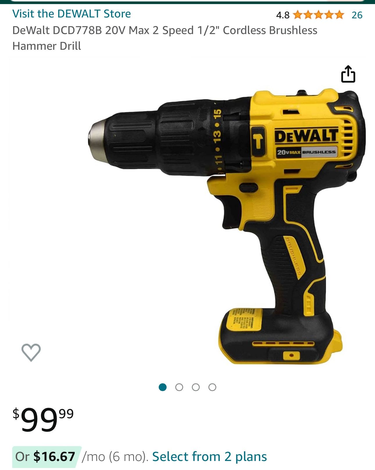 20vmax Dewalt Hammer Drill