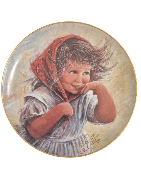 Hand-Signed Sue Etem “Wendy” Collector Plate – #771/10,000 (Front & Back Signatures, Dated 10-2-82)