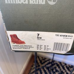 Burgundy Fall/Winter Timberland Boots