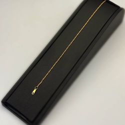 Jewelry 18k yellow gold waves Franco bracelet 7.50” 1.00mm