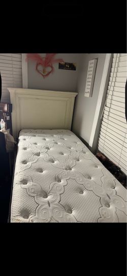 Twin bed frame box frame, and mattress