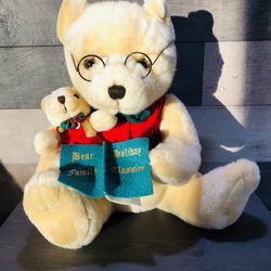 VINTAGE 1997 Bear Family Holiday Classics Grandpa & Grandson Plush