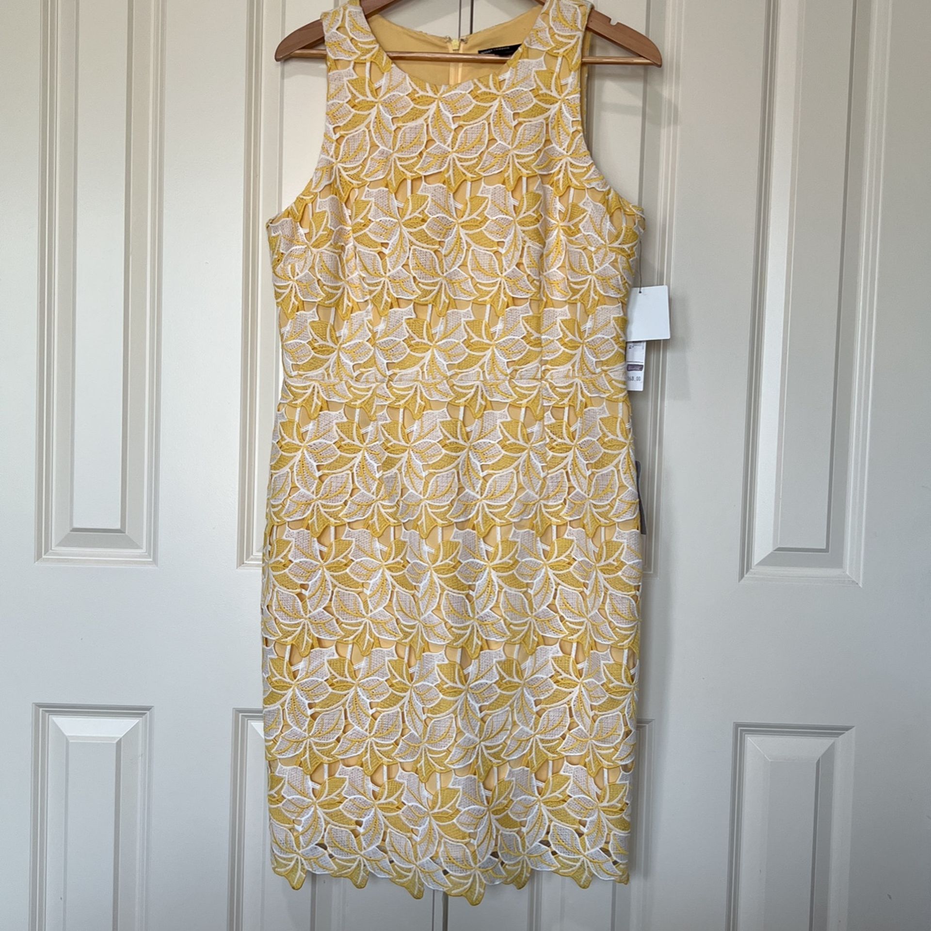 Maggy London Dress, Size 14, Yellow, Tags Attached