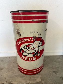Vintage Cincinnati Reds trash can