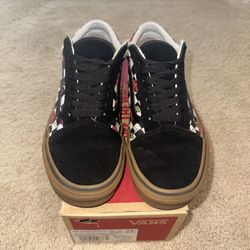 cherry checkered vans 