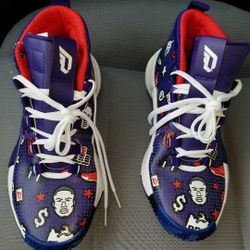 RARE Adidas Dame 5 Purple Red White EG2820 Damian Lillard Basketball Shoes Sz4.5