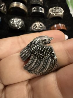 Falcon Ring Pure Silver 