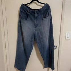 Raw Rags Medium Blue Wide Leg Jeans Mens Size 36 Lightly Used Denim Streetwear