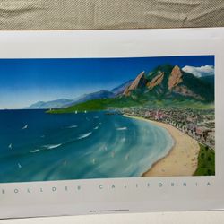 Boulder Colorado & Boulder California Poster Set – Flatirons Art 