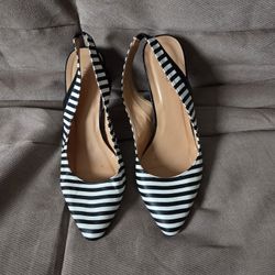 Torrid Striped Heels Size 9
