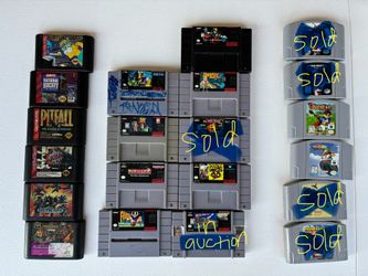 Super Nintendo, Nintendo 64, and Sega Genesis Video Games