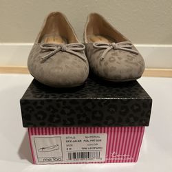Me too Leopard valley flats size 8