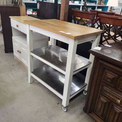 Kitchen cart. Butcher block. Countertop. The extra space you need for your kitchen