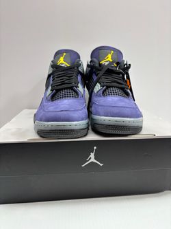 Air Jordan 4 Purple Suede Sneakers