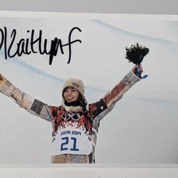 Kaitlyn Farrington Signed 4x6 Photo – USA Olympics Snowboarding Autograph (Sochi 2014)