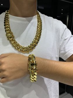 18k 22mm Gold Plated and Stamped Set