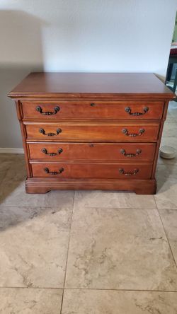 Solid wood filing cabinet