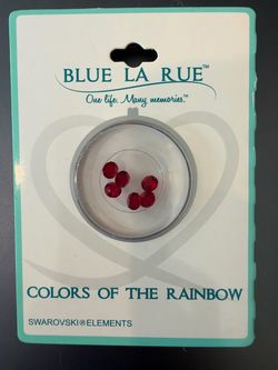 Blue La Rue Swarovski Elements Red Crystals