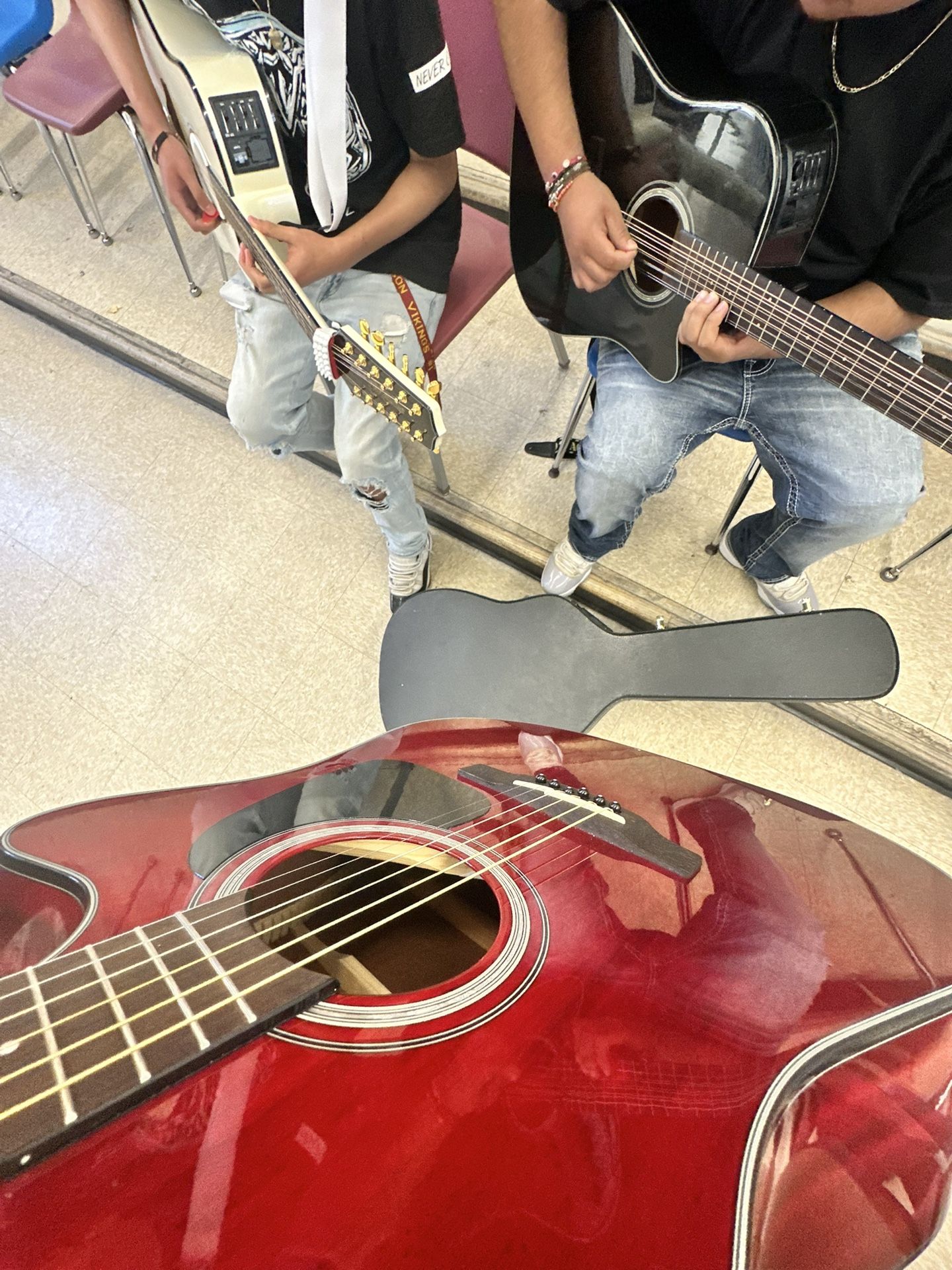 Red 6 String Takamine