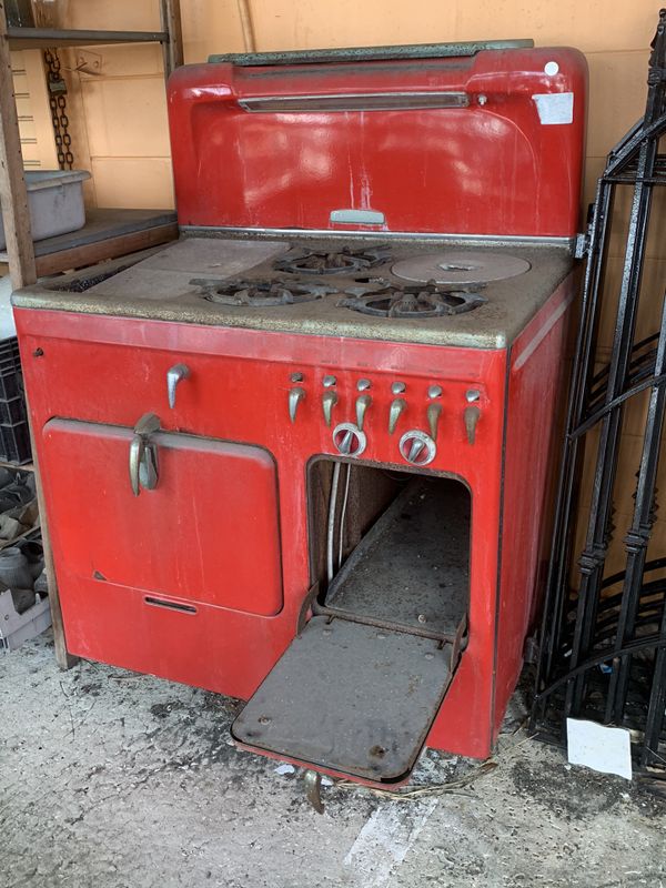 Antique Chambers Red Enamel Gas Stove for Sale in Seattle, WA OfferUp