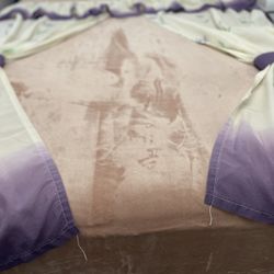 Vintage tie Back shower curtain