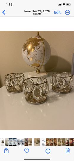 Gorgeous Crystal Candle Holders Set