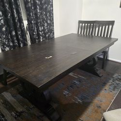Large Brown Dining Table