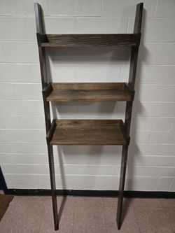 Exquisite Solid Wood Over the Toilet Ladder Shelf - 69"