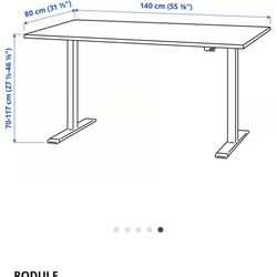 Like New IKEA Electric Desk White With Grey Top For Sale!