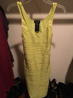 Bebe yellow tight dress