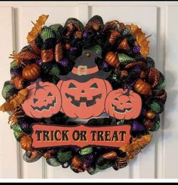 Halloween Wreath Decoration Handcrafted