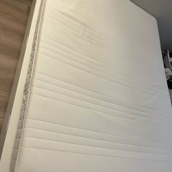 Bed frame with storage, 6 large drawers, white, Queen 