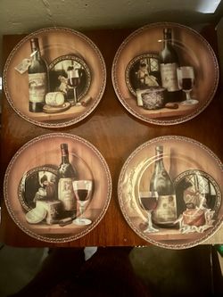 Bordeaux Collection Home Essentials and Beyond 7 3/4" Salad Plates Set Of 4