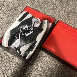 JORDAN 3 RETRO -BLACK/FIRE RED CEMENT GREY