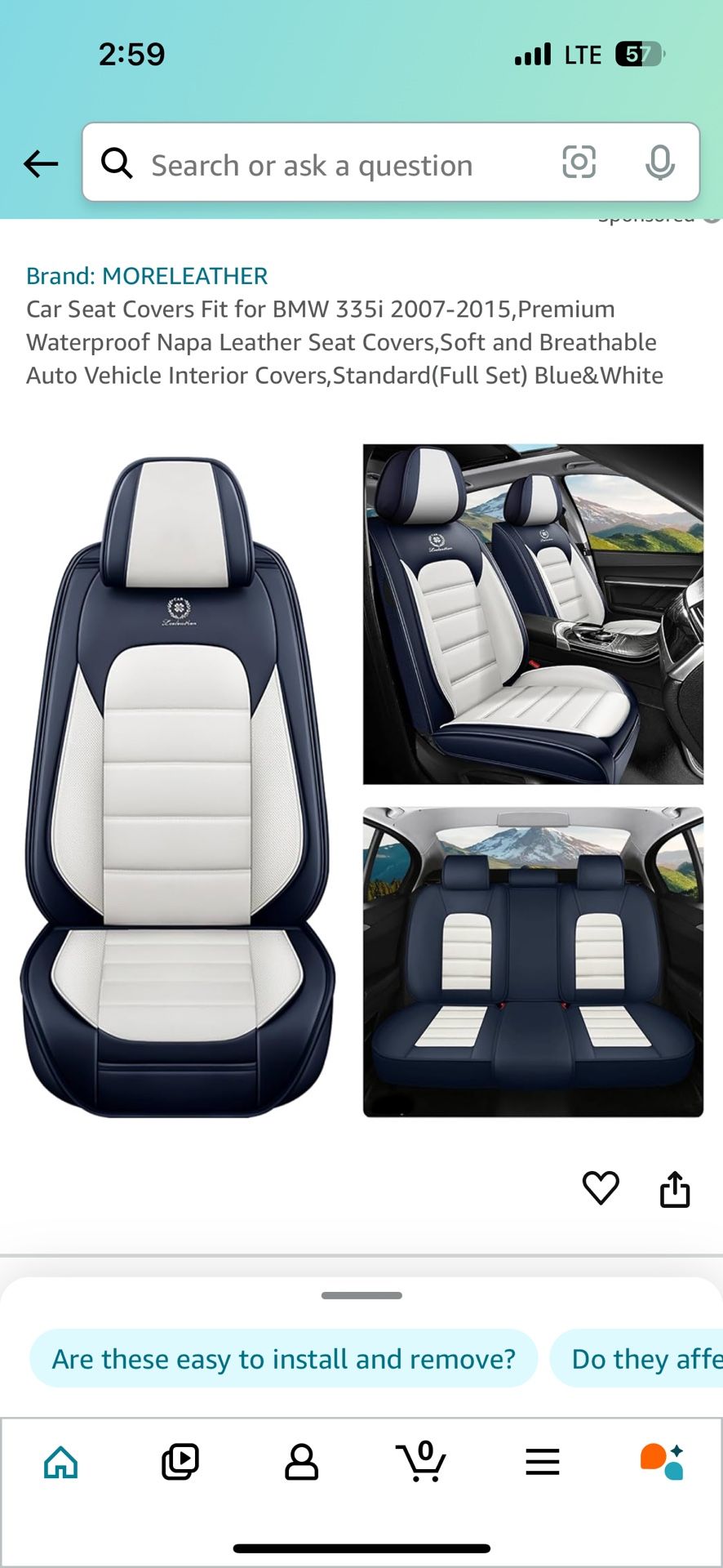 Seat Covers Napa Leather Brand New