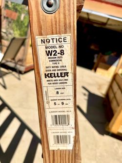 Vintage Keller 8-Ft Wood Step Ladder - Cleaned & Sturdy (Utility or Garden Decor) $65/obo