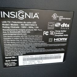 Insignia 39" TV Roku 4k Unit. Everything Included  65$