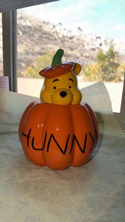 Winnie the pooh Halloween cookie jar