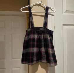 Free!! Girls Plaid Suspender Skirt