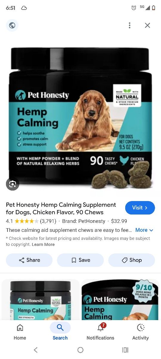 Hemp Calming  For Dogs