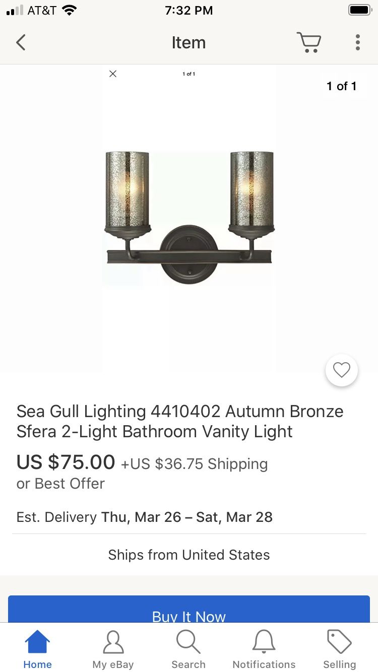 Sea Gull Lighting 4410402 Autumn Bronze Sfera 2-Light Bathroom Vanity Light🖤