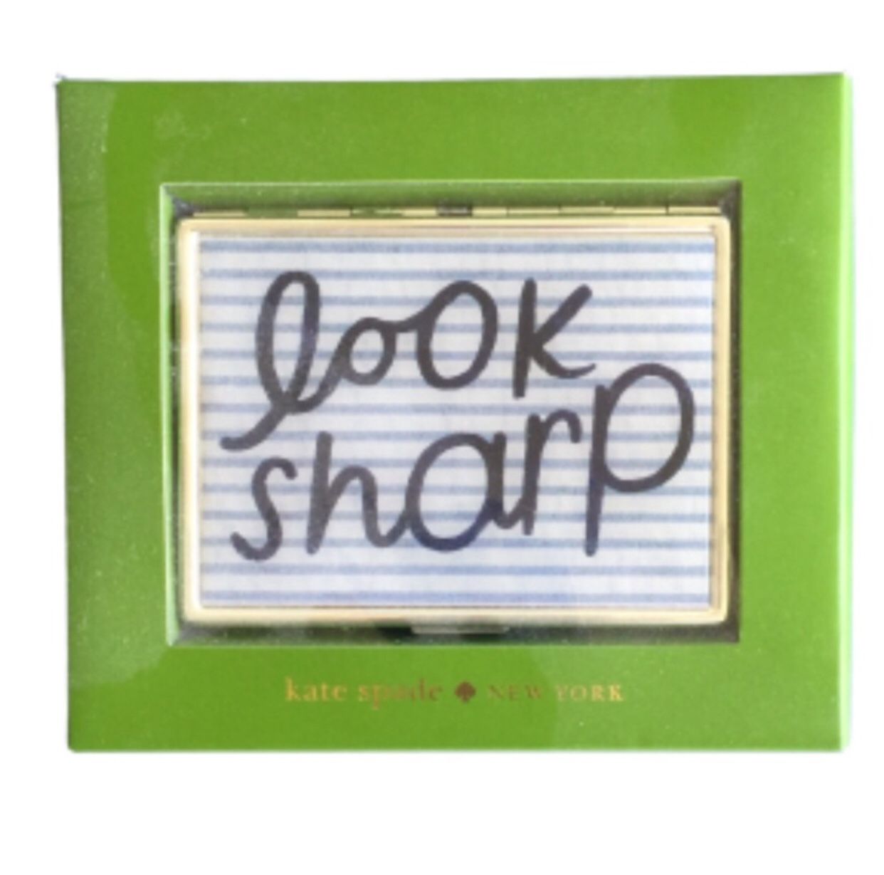 NEW! Kate Spade ‘Look Sharp’ ID Card Holder and Mirror 