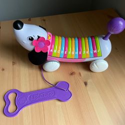 LeapFrog AlphaPup Alphabet Learning Musical Pull Along Toy Baby Toddler 