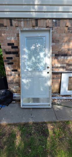 32x80 back door miniblinds. Framed ready to install